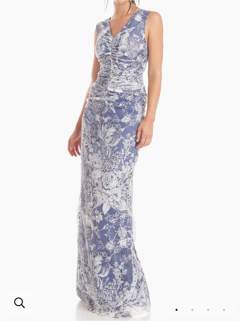 JS Collections Maddison V-Neck Floral
Burnout Organza Column Gown Dress size 4